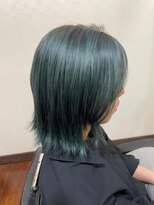 美容室 メザミー MESAMIES 結べるボブ小顔ネオウルフナチュラルグリーン大人かわいい