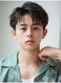 フェザーショートビジネスヘアメンズショートコンマバング韓国