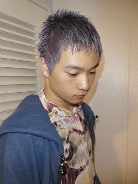 メンズレコ 渋谷(MEN'S LECO) メンズカットメンズカラーハイトーン青紫カラー