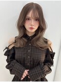レイヤーロング美髪くびれワンカールシルキーグレージュ