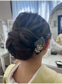 訪問着　ヘアセット