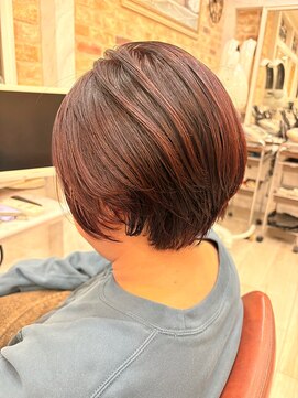 ティンク センター南 (Tink) レッドブラウン×丸みショート