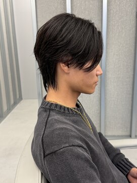 アソビ 元町店 センターパート×フェザーパーマ