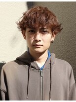 ヘアカロン 熊本本店(Hair CALON)&nbsp;メンズカットブラウンカラーニュアンスパーマ初カラー初パーマ