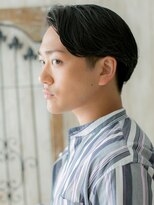 モッズヘアメン 札幌月寒店(mod's hair men) 刈り上げセンターパート黒髪メンズビジネスマッシュr札幌月寒