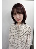 小顔ひし形 レイヤーカット 透明感カラー