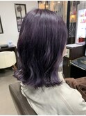 暗髪 ネイビーカラー