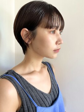 シータ(sheta) 【表参道sheta中澤美緒】小顔シースルー前髪 黒髪アッシュ