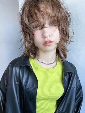 アイティーバイアルバム 松戸店(IT by ALBUM) ウルフレイヤー_ショコラベージュボブルフベビーバング_38590