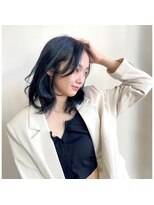 ロコヘアーバイクルル(Loco hair by couleur) ♯ミディアム♯ブルーブラック♯黒髪♯高知美容室♯初カラー