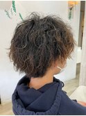 メンズカット×パーマスタイル