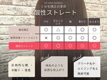 酸性ストレート等の縮毛矯正や髪質改善トリートメントも人気◎