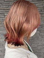 ハイバレーヘアーメゾン(HIGH VALLEY HAIRMAISON)&nbsp;狐カラーダブルカラーコーラルピンクベージュデザインカラー
