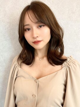 ルームバイシー 新宿(Loom. by Sea) オリーブグレー×小顔[ココアベージュ/黒髪/くらげヘアー]