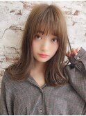 インナーグレージュ/マチルダボブ/前髪/ピンクベージュ/錦糸町