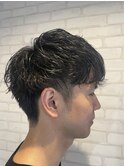 メンズマッシュショートスパイラル