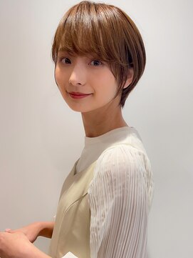 マイラ 銀座(myla) 横顔美髪マッシュ切りっぱなしボブエアリーロングピンクブラウン