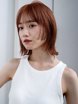 エインアンリー 表参道(AIN.ANLY.) ◯オン眉オレンジブラウンフェイスレイヤーカットデジタルパーマ