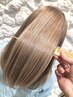 ブリーチ毛でもできる◎ 【酸性ストレート】+カット+スチームTr ￥20000