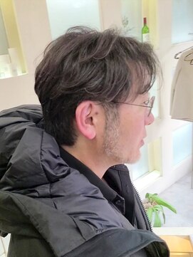 ヒート トウキョウ 目黒店(HEAT TOKYO) センターパートフェザーパーマメンズ目黒