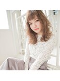 ☆ミントベージュ×外ハネミディ☆-新宿店-