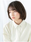 ツヤ髪ココアブラウンミストバングボブディh古河20代30代40代