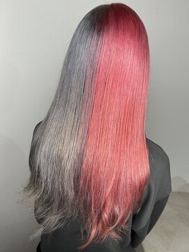 ヘアーデザインルアナ(Hair design Luana.) ツートーンピンク&シルバー
