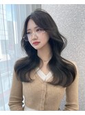 マロンベージュ×小顔レイヤー×韓国風巻き×髪質改善