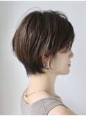 くびれショートボブ40代50代グレイカラー白髪染め白髪ぼかし