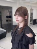 王道ミルクティーベージュ＋前髪インナー