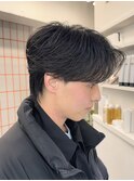 MEN’S HAIR/ブルーブラック/フェザーパーマ/渋谷