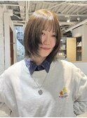 小野/顔周りレイヤーカットオリーブカラー吉祥寺