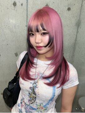 ハイトーン/デザインカラー/レイヤーカット/ハッシュカット