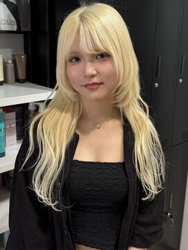 ラピステン 福岡天神 大名店(Lapis) ブロンド/エクステロング/顔周りレイヤーカット/シールエクステ