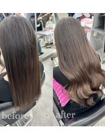 スタイル 横浜(STYLE)&nbsp;AYAKA担当/bef/aftブラウンべージュエクステ８０本