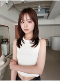 セミロング/くびれレイヤー/髪質改善/顔周り/銀座