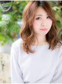 *+COVER HAIR+*…ゆるカールｘ斜めバングミディa