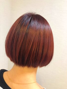 パザパ 嶋店(pa.za.pa) 艶髪ルビーピンク/明るめ暖色カラー/30代40代50代