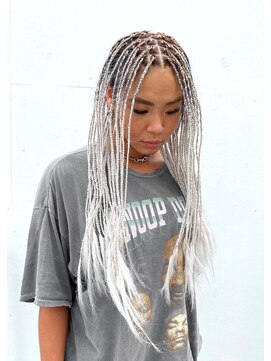 ラブ ロック Love' Lock ブレイズ・成人式、成人式ヘア、コーンロウ・ホワイト・シルバー