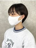 小顔ショート ショートボブイルミナカラーアッシュブラウン