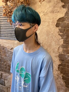 マギーヘア(magiy hair) magiyhair【nico】3ブロック　マッシュ　グリーン