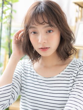 カバーヘア ブリス 大宮西口(COVER HAIR bliss) 前髪カール小顔バレイヤージュ大人ボブパーマc5大宮20代30代40代