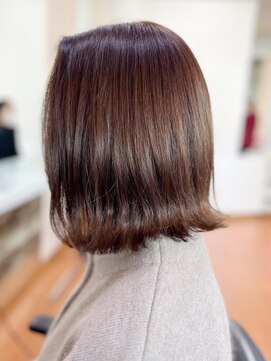 アークスヘアー 大人可愛い髪質改善カラーラベンダーベージュくびれ透明感