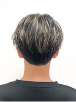 黄ぐまくん美容室 メンズツーブロック メッシュ