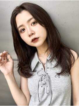 ローネス ギンザ(LONESS ginza) くびレイヤー薄めバンググレージュカラーピンクベー ジュパーマ