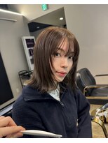 エッファセ 北本店(efface)&nbsp;ミディアム×顔周りレイヤー×ナチュラルカラー×シースルー