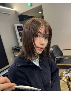 エッファセ 北本店(efface) ミディアム×顔周りレイヤー×ナチュラルカラー×シースルー