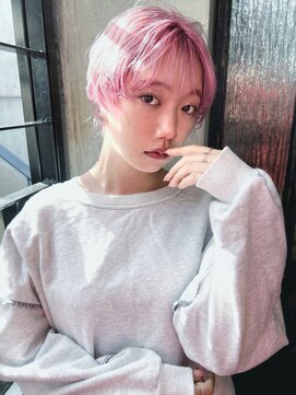 ミンクス渋谷スマートサロン(MINX shibuya smart salon) 魅力倍増カール シアーカラー ショート 姫カット ダークアッシュ