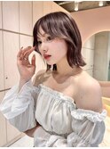 メルティカラー×韓国ボブ顔周りレイヤーカット[大宮]