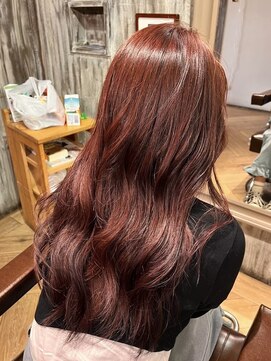 ナナナ パレナ 大津膳所店(nanana parena) 艶髪ピンク・レッド系カラー・輝きとハリのある大人美髪